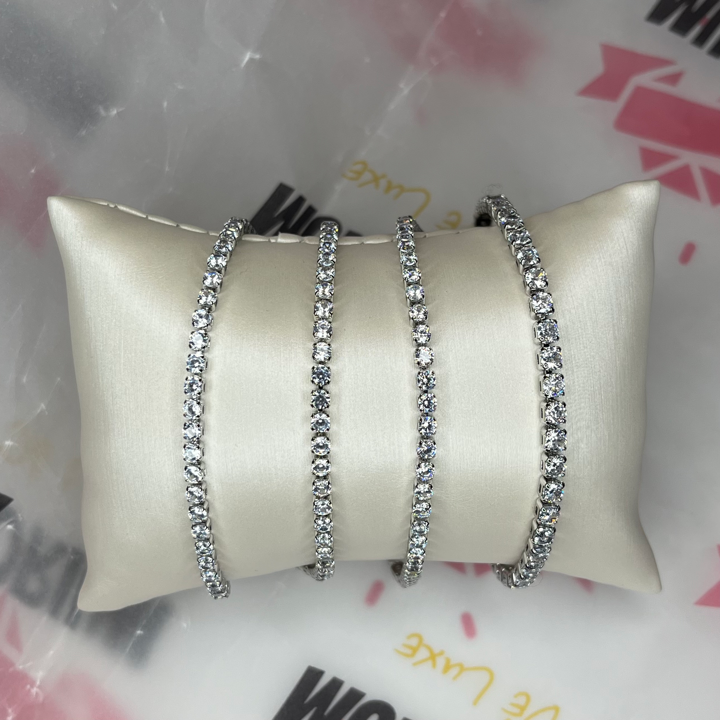 Luxe Silver Tennis Bracelet image 5