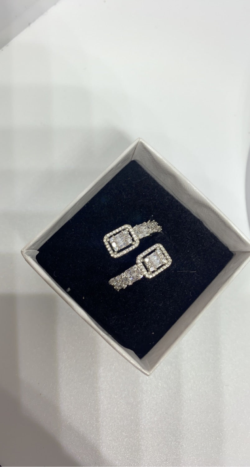 Diamanté Baguette Ring image 1