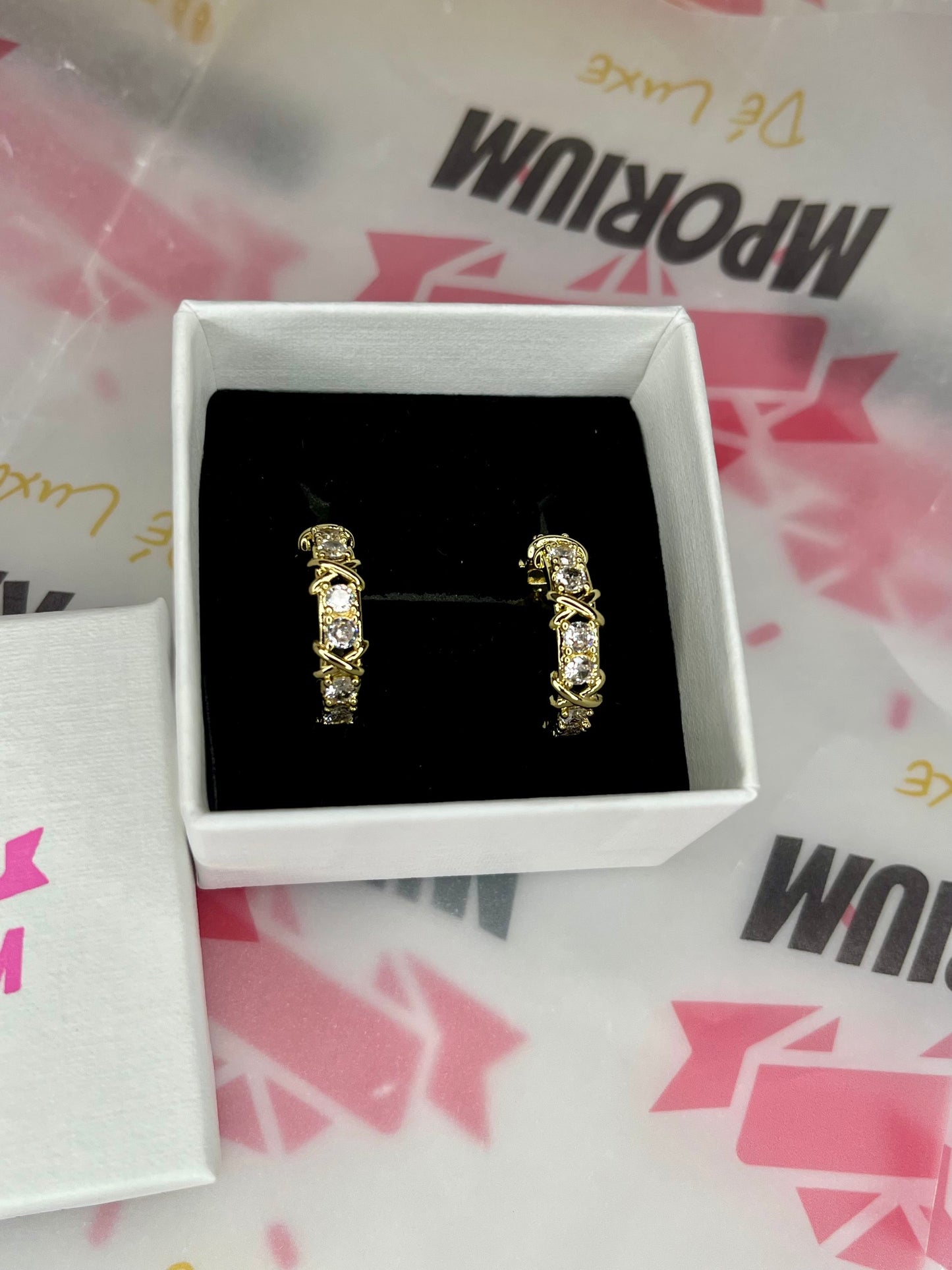 Gold Crescent Earrings image 4