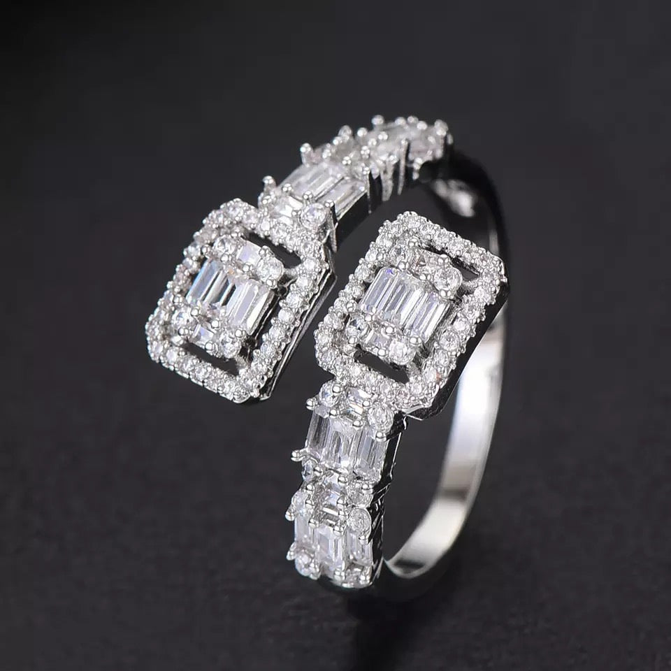 Diamanté Baguette Ring image 0