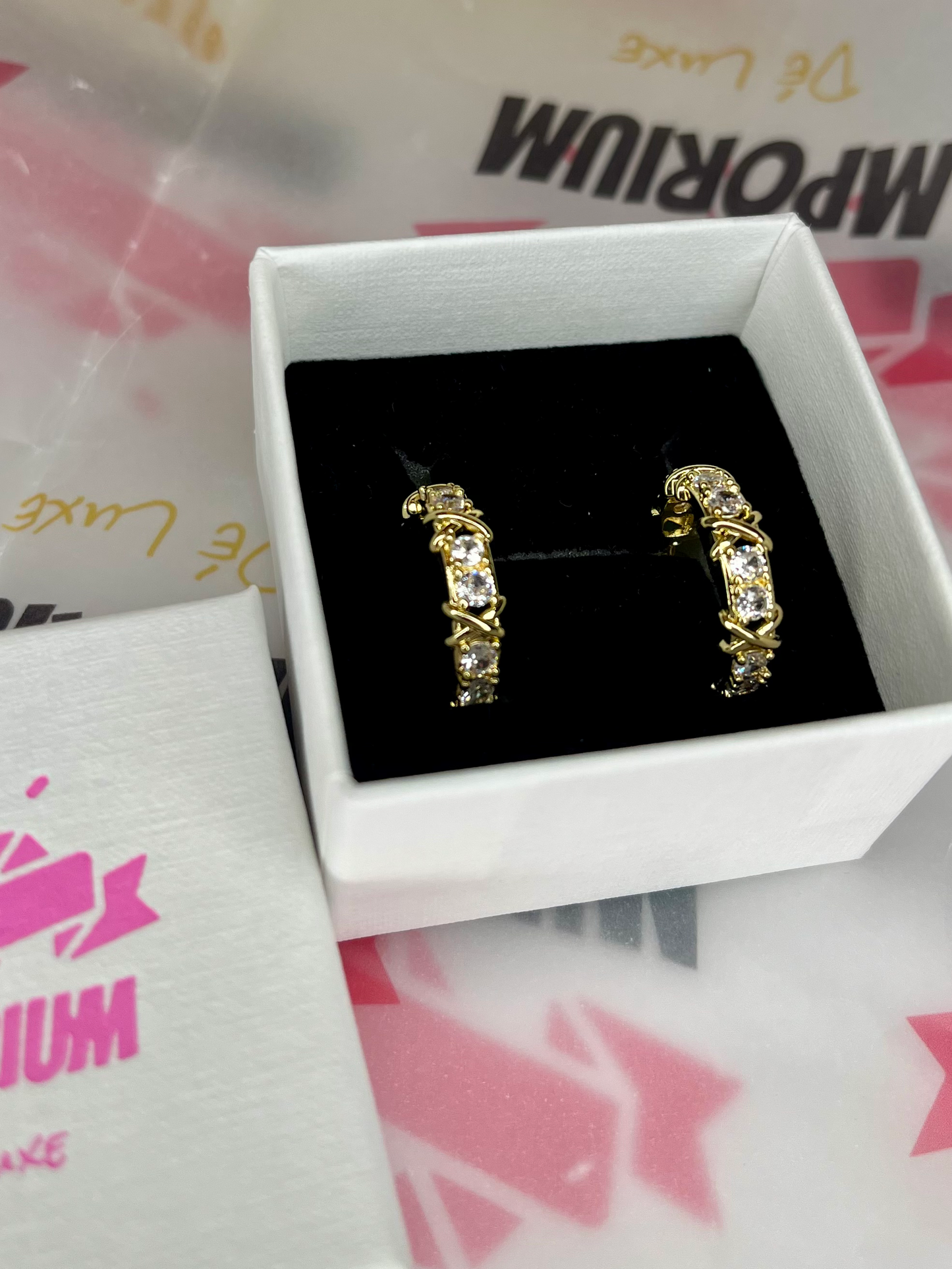 Gold Crescent Earrings image 8