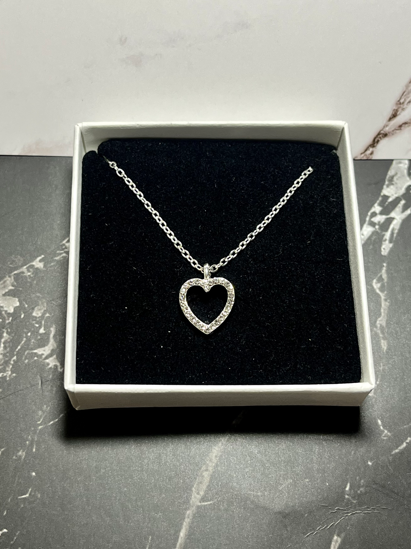 Diamanté Heart Necklace image 2