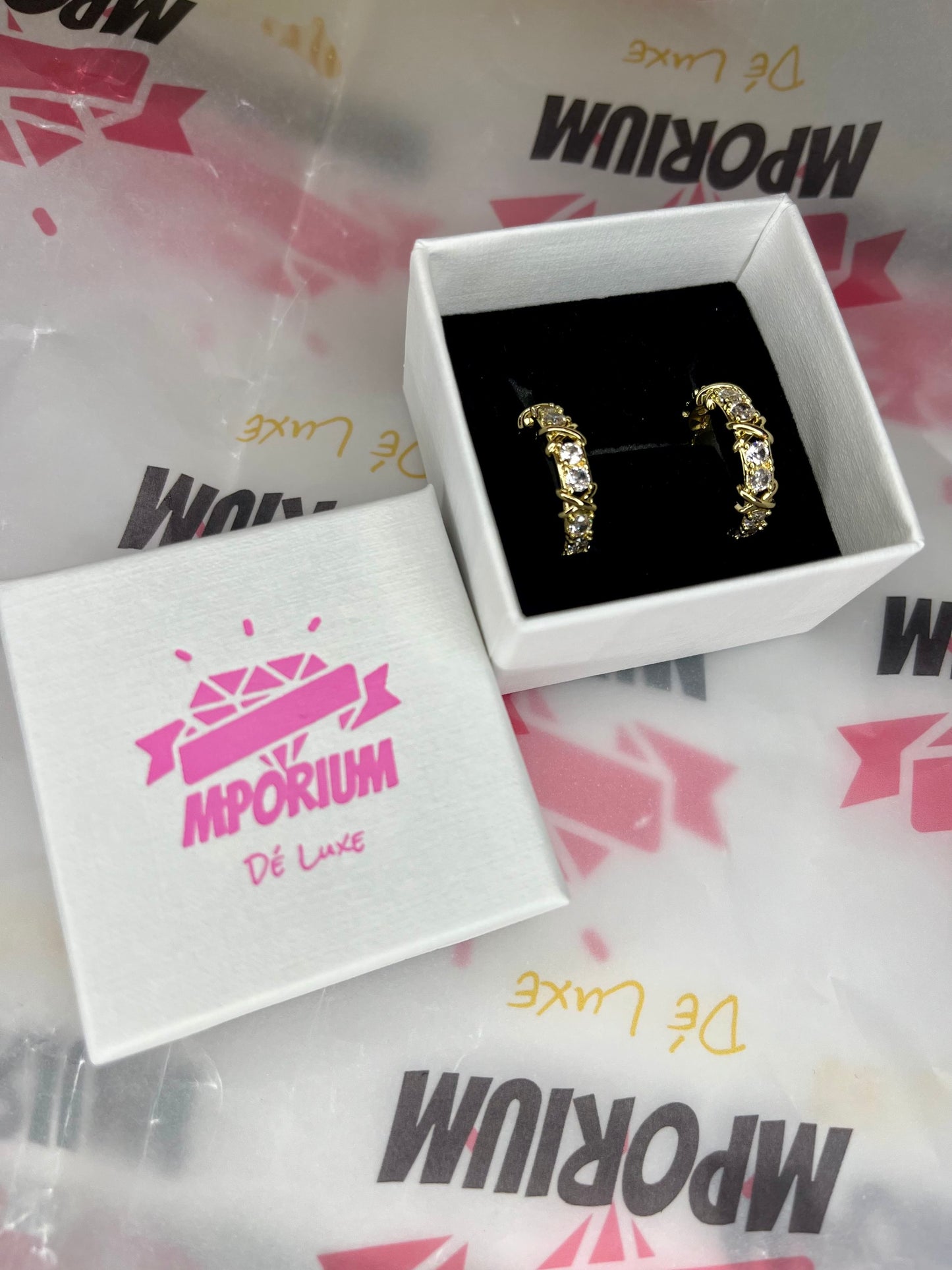 Gold Crescent Earrings image 5