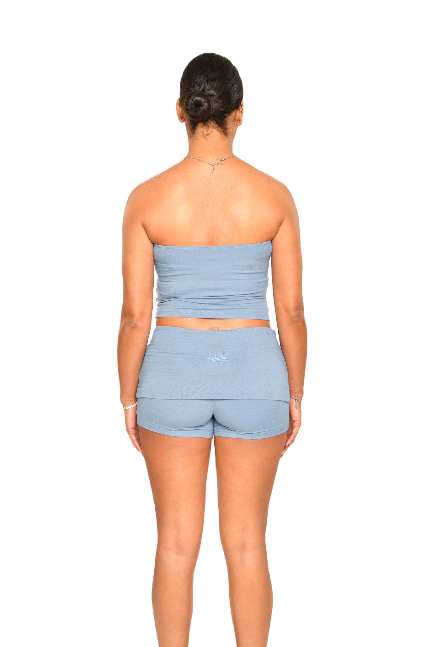 'MALIKA' Fold Over Shorts and Tube Top image 5
