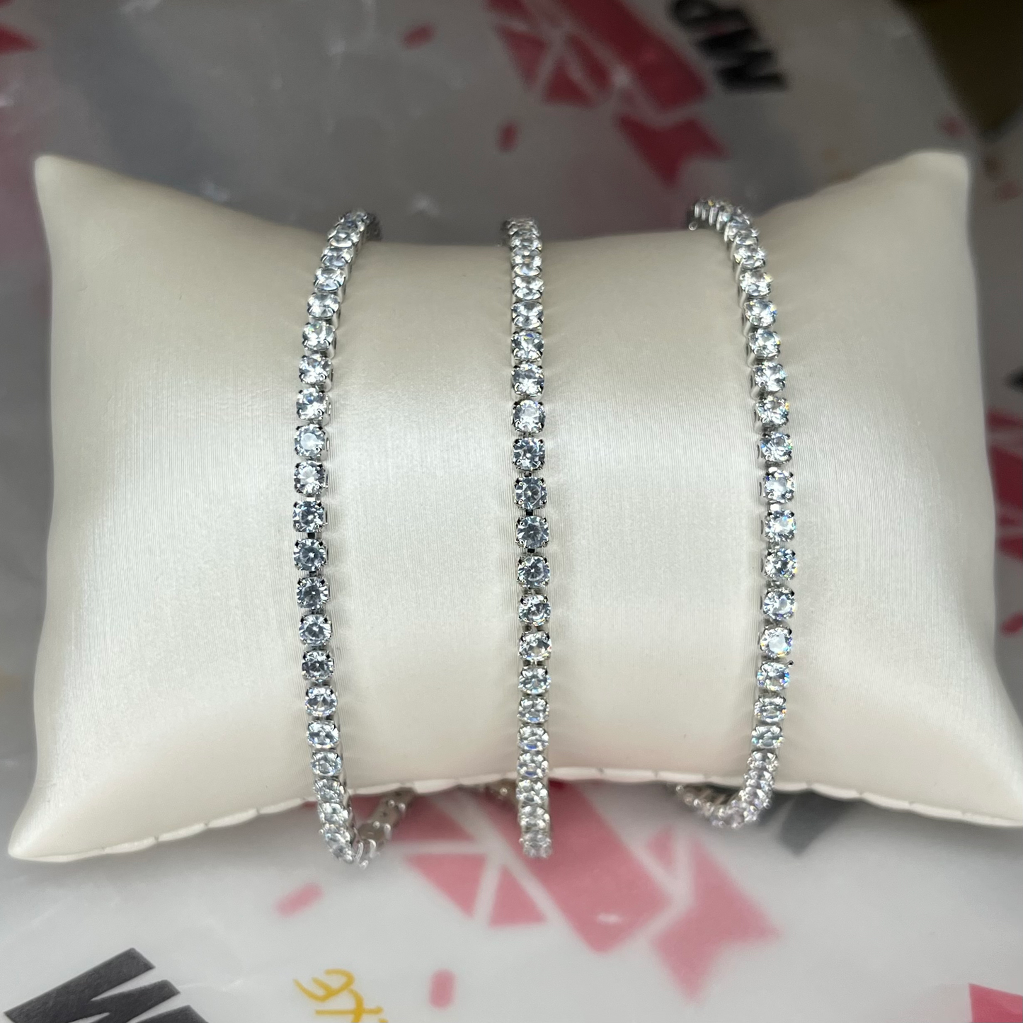 Luxe Silver Tennis Bracelet image 3