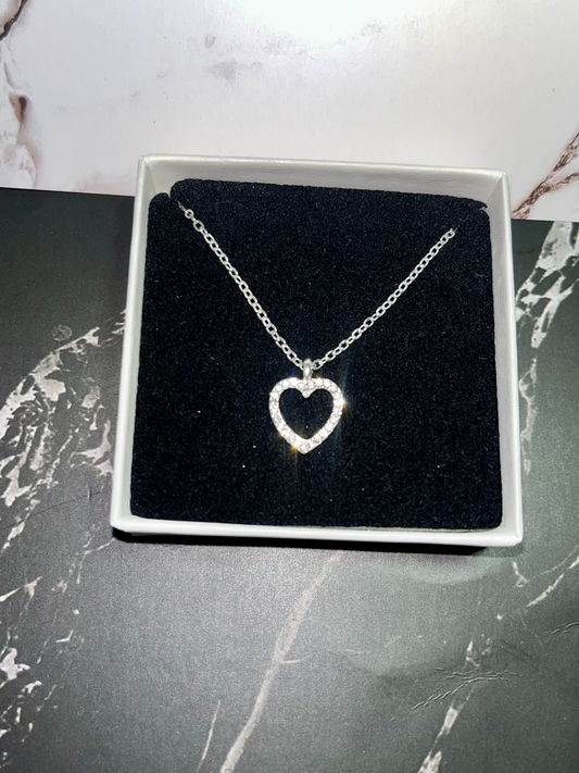 Diamanté Heart Necklace  image 1