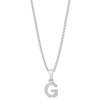 Diamanté G Pendant Necklace image 1