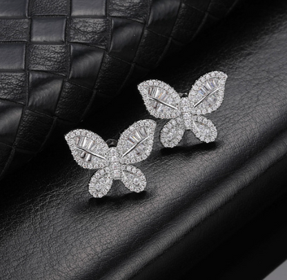 Diamanté Butterfly Earrings image 2